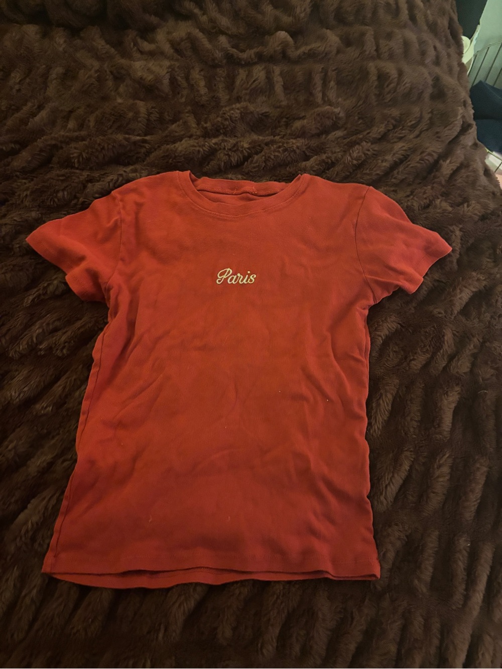 brandy melville john galt red paris tee